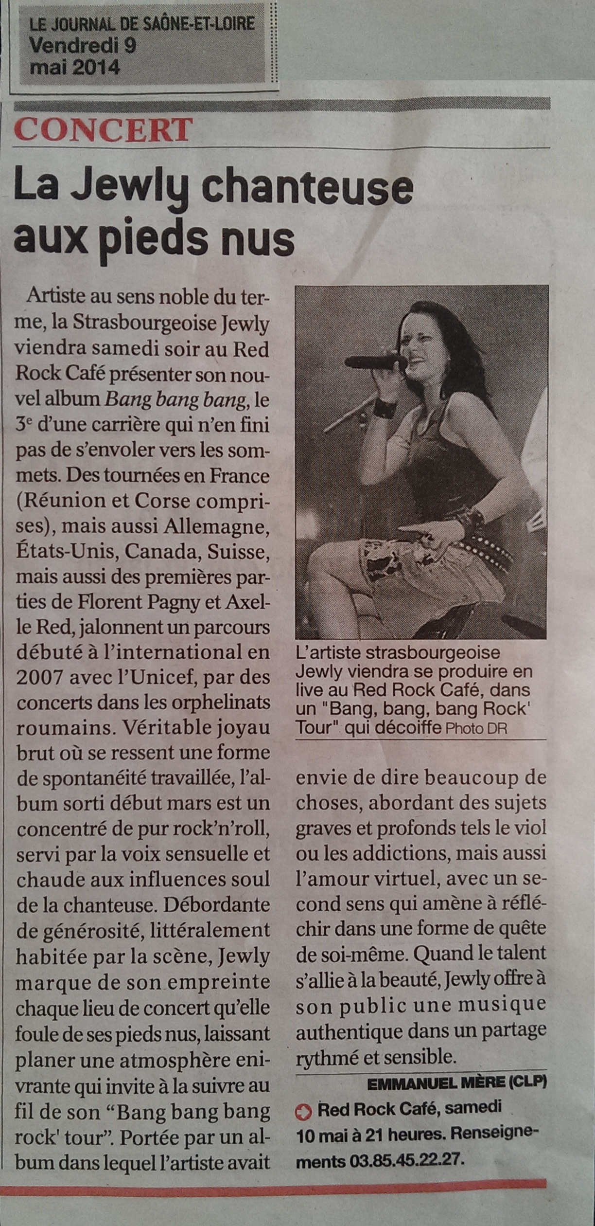 Le Journal de Saône-et-Loire – 09/05/2014
